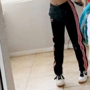 Adidas track pants (with pockets and buttons)